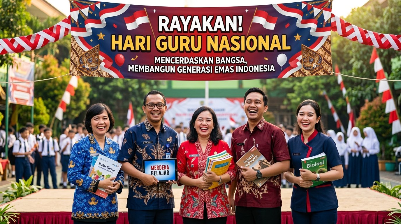Rayakan Hari Guru Nasional dan HUT PGRI